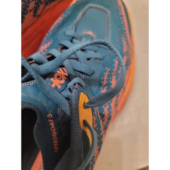 Hoka One One Speedgoat 5 Womens 6 Shoes Blue Running Sneaker Lace Up - Picture 7 of 8